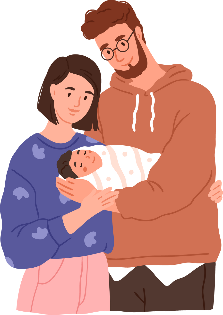 Happy Parents Holding Their Baby